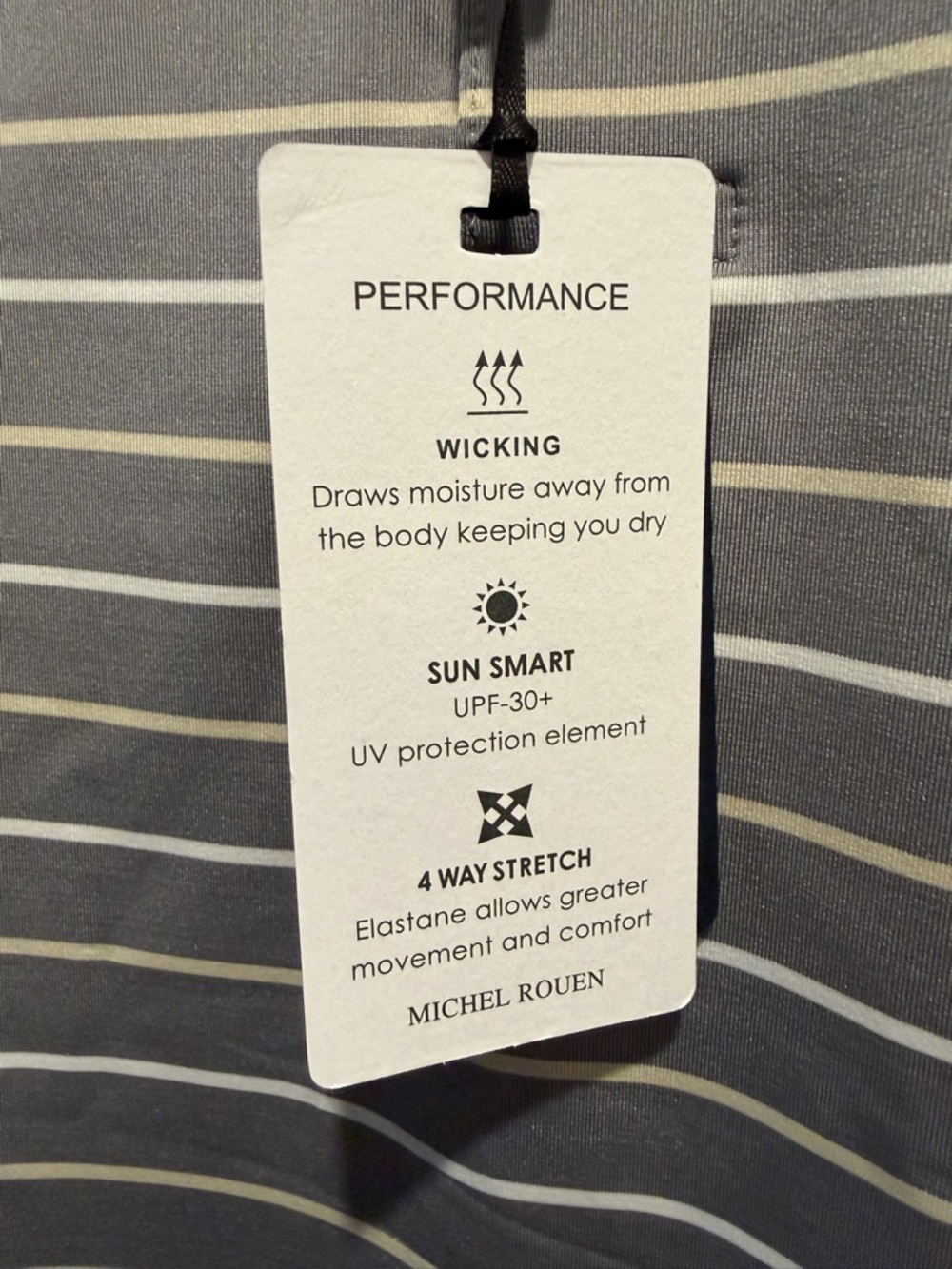 NWT Men’s Michel Rouen Performance Golf Polo, Size Large! - Picture 6 of 7
